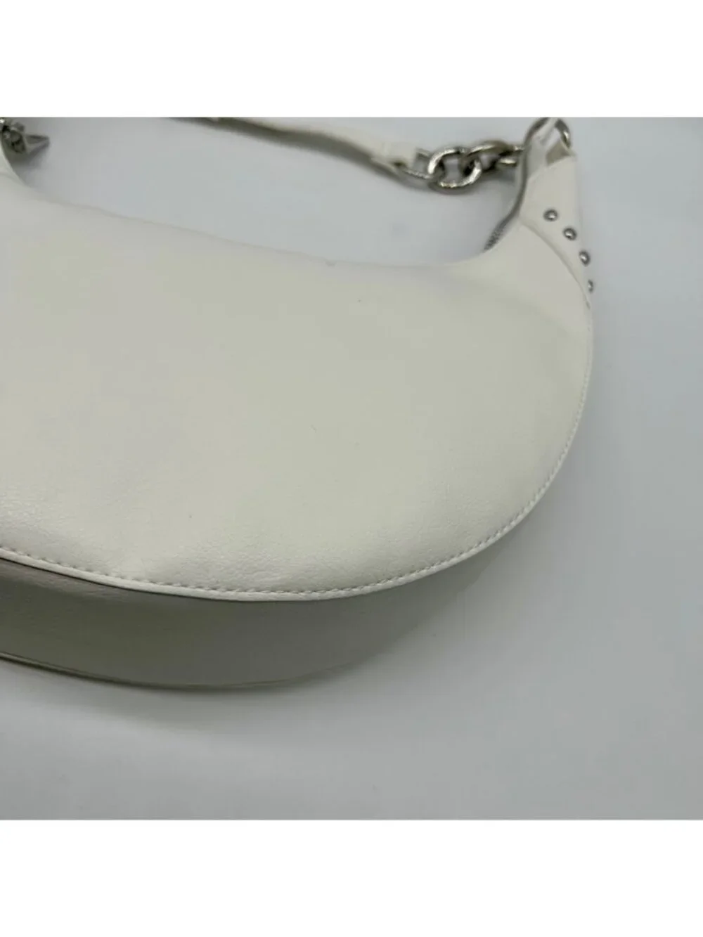 I.N.C. International Concepts Vanilla Faux Leather Giannaa Medium Stud Hobo Bag